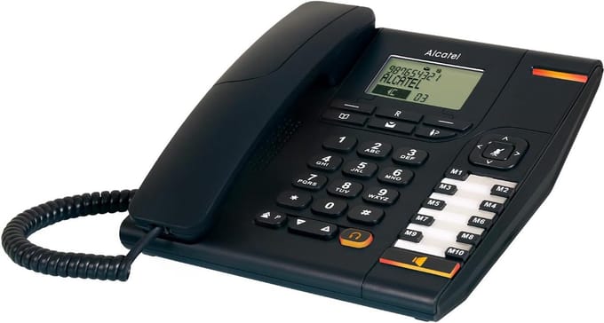 Compact Telefoon - Vaste Lijn - Thuis Bellen - Duidelijk Display - 24.6 cm - Zwart