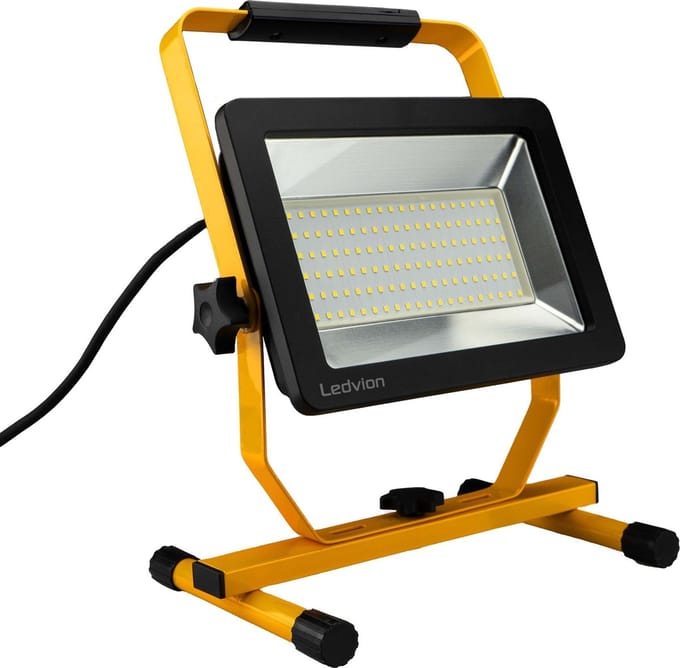 Ledvion - LED Bouwlamp - IP65 - 100W - 120lm/W - 12000L - 6500K Incl. 1 -5M Aansluit