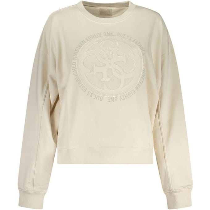 Guess Jeans Witte Katoenen Dames Sweatshirt