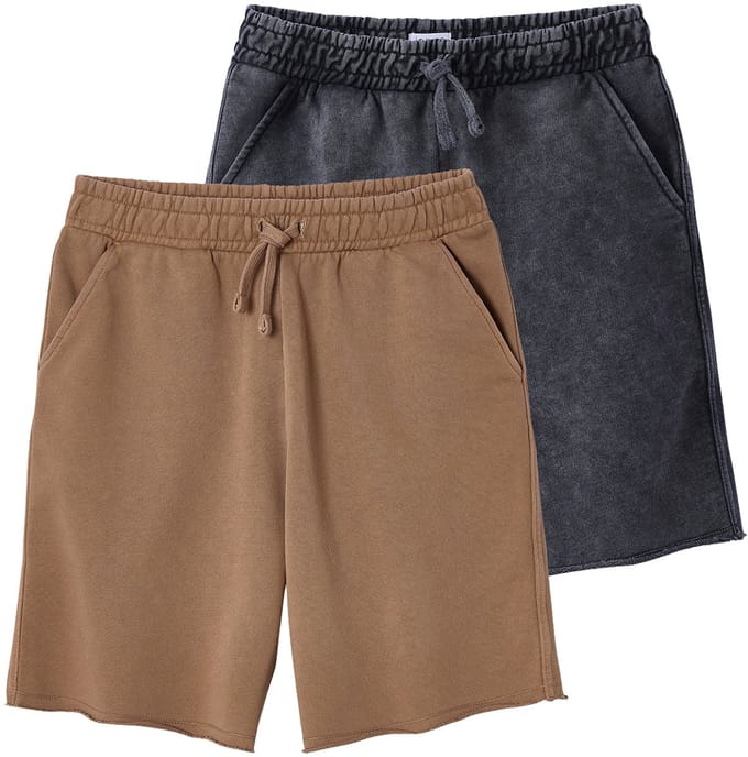 Jonen Set van 2 bermuda's met een stonewashed effect JONEN