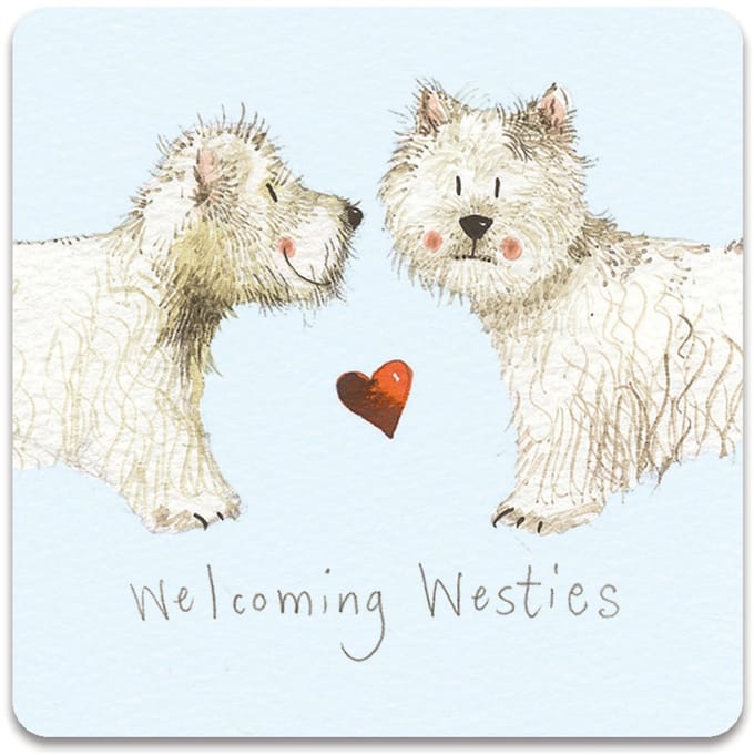 Alex Clark Welcoming Westies Fridge Magnet ~ Koelkast magneet honden