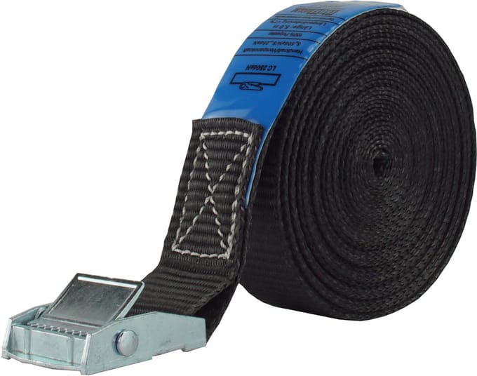 Professionele spanband Spanband Klemgesp auto 1-delig 4m 250 kg ZWART