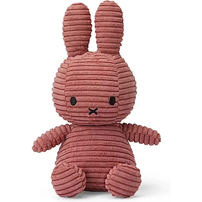 Nijntje eco corduroy knuffel, 23 cm, oud roze