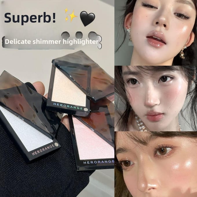 Poudre illuminatrice nacrée fine flash éclaircissante naturelle maquillage highlight