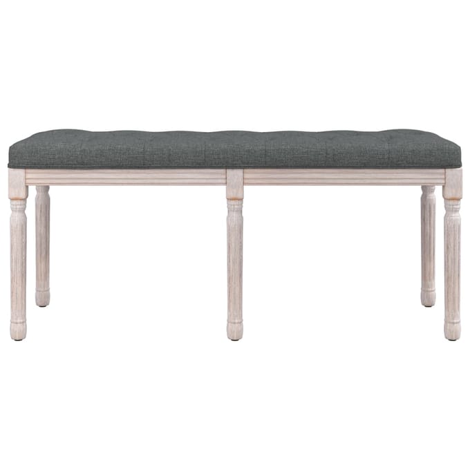 Vidaxl Bank, Donkergrijs, 110X40X49 Cm, Bekleed met Stof