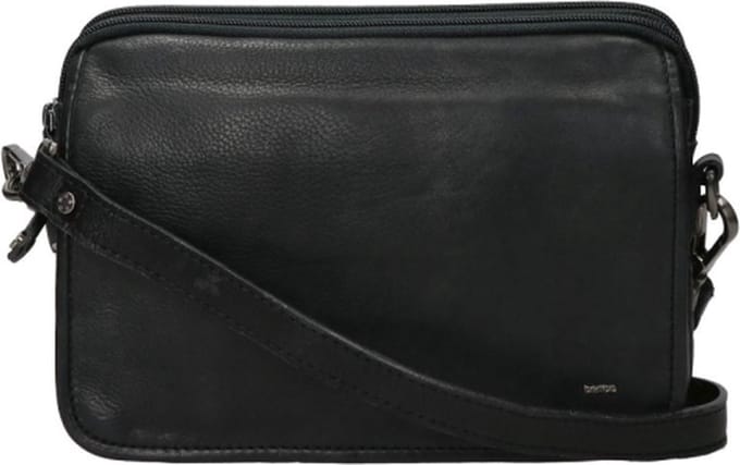 Berba Kleine Crossbodytas / Schoudertas Dames - Leer - Lucca - Zwart