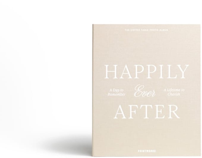 Printworks Fotoalbum Bruiloft - Happily Ever After - Beige