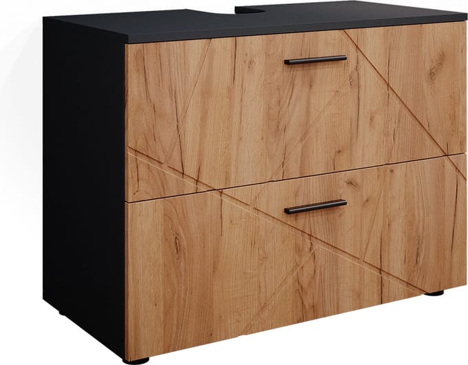 Vicco Irma Wastafelonderkast – 80 x 58.6 cm Eik goud/antraciet