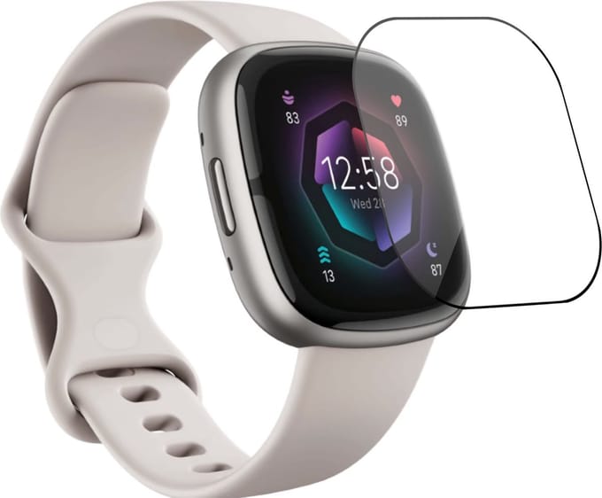 Geschikt voor Fitbit Versa 4 / Geschikt voor Fitbit Sense 2 Screenprotector - Folie Screen Protector Geschikt voor Fitbit Sense 2 / Geschikt voor Fitbit Versa 4 Screenprotector