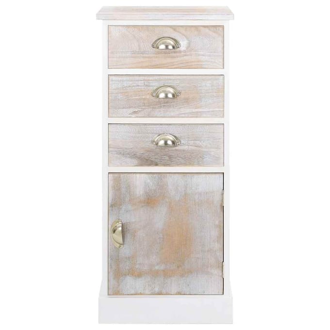 vidaXL - Bijzetkast - 38x28x86 - cm - paulowniahout