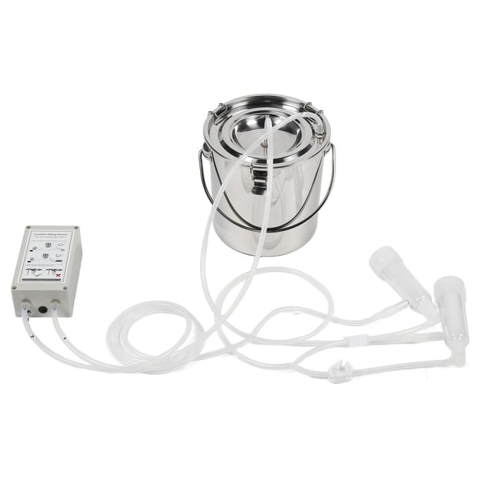 7L Geitenmelkmachine RVS Draagbaar Pulsatie Vacuümpomp Elektrische Melkmachine EU Plug