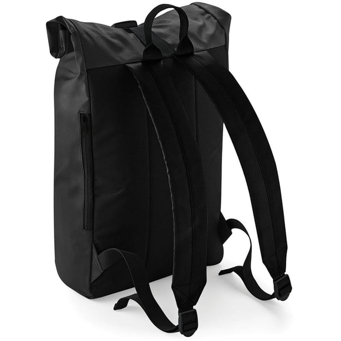 Bagbase Tarp Waterdichte Roll-Top Rugzak (Zwart)
