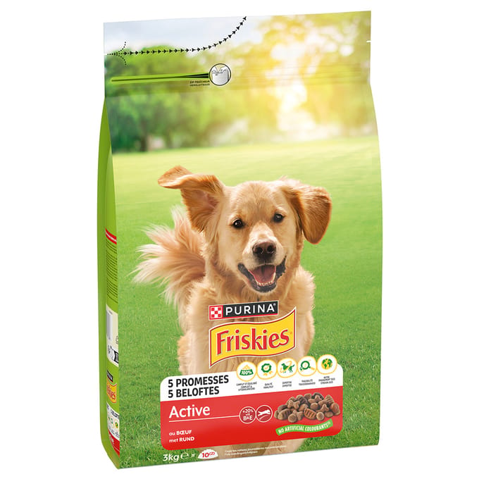 Friskies Active droogvoer voor honden - met de smaak rund - 3000g