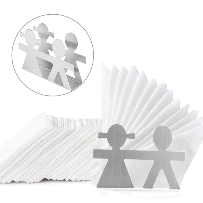 Roestvrij Staal Servethouder Moderne Servet Houder Rek Tafeldecoratie Liefhebber Stijl white