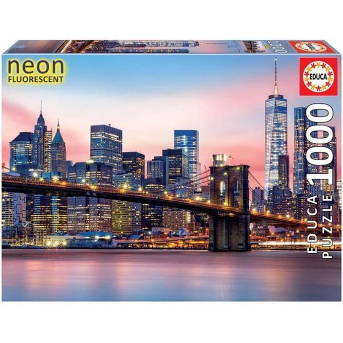 EDUCA - puzzel 1000 stuks - Brooklyn Bridge - NEON