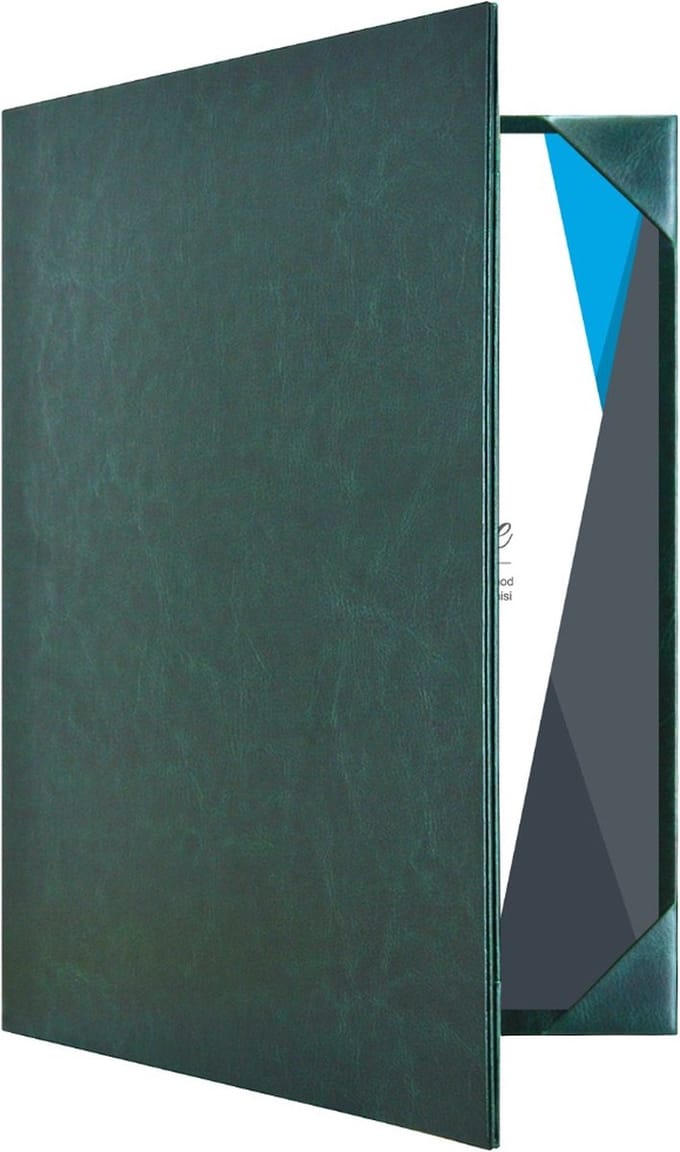 Goodline® - Rapportmap / Diplomamap / Certificaat Mappen - 2x A4 - Donkergroen