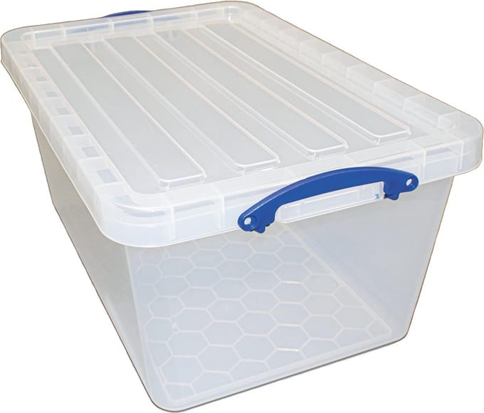 Really Useful Box opbergdoos 61 l, nestbaar, transparant 3 stuks
