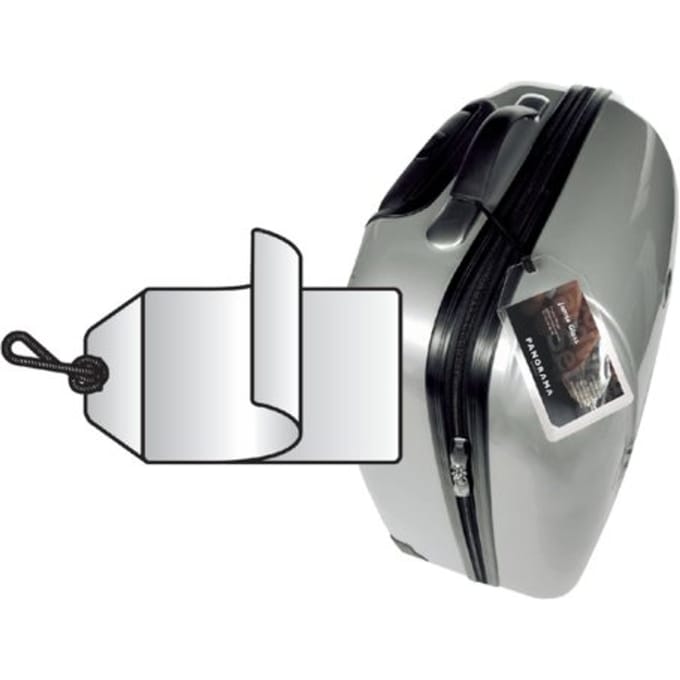 Label bagage Djois 3L 11120 72x123mm met nylonkoord transparant 10 stuks