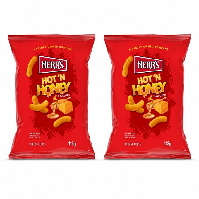 Herr's Hot'n Honey Flavoured Cheese Curls 2 Stuks