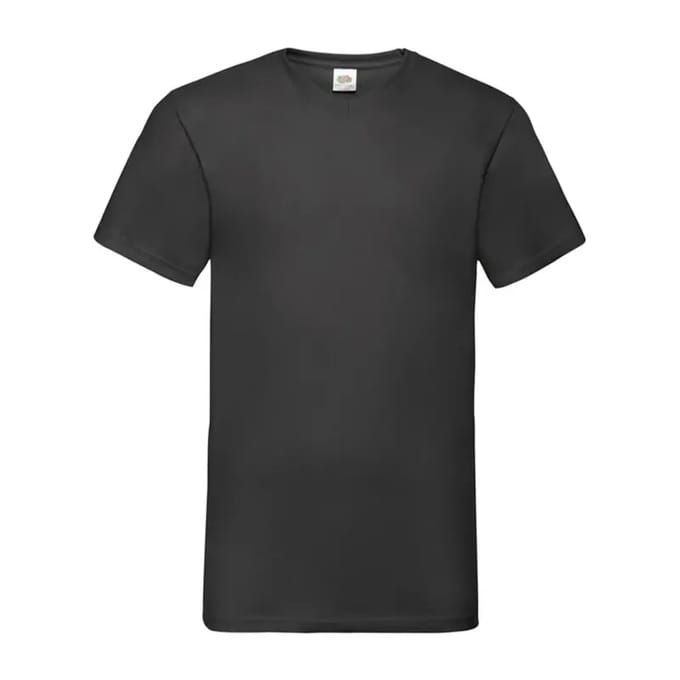 Fruit of the Loom - Valueweight V-Neck T - Black - L