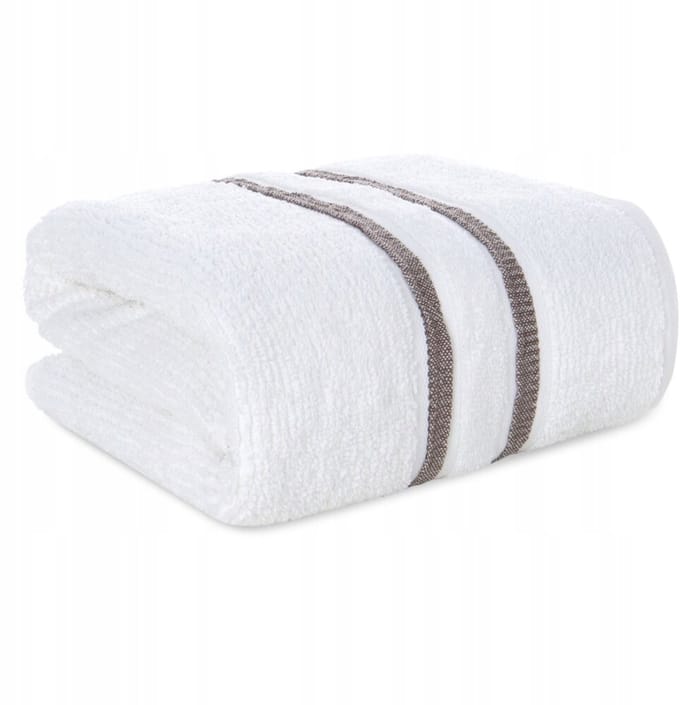 Eurofirany Dina Handdoek 30x50cm Katoen Wit met Borduursel