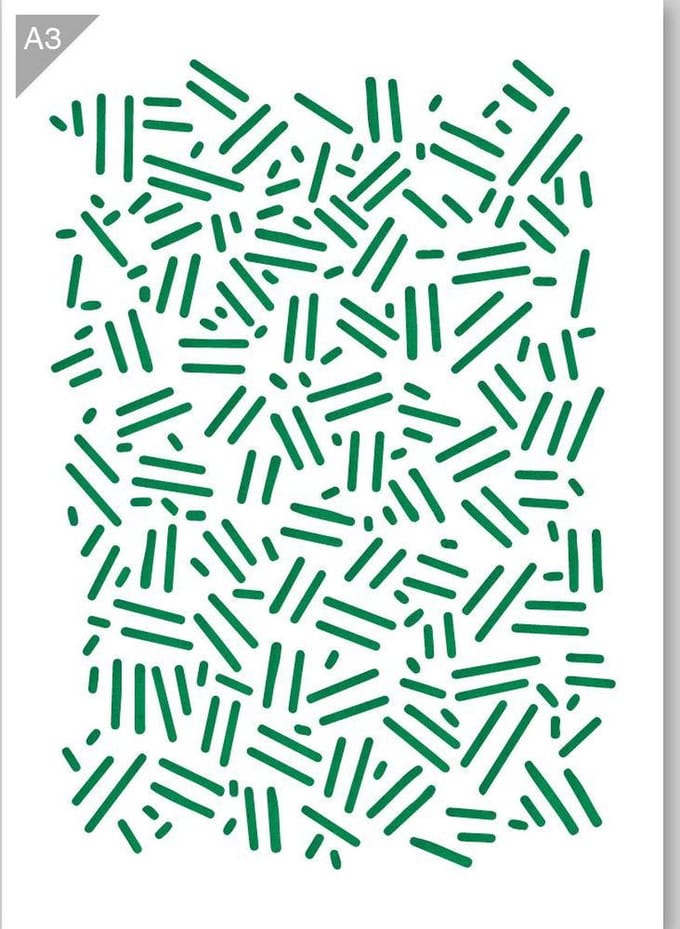 QBIX Hagel Patroon Sjabloon A3 Formaat Kunststof - Uitsnede 21,5cm breed