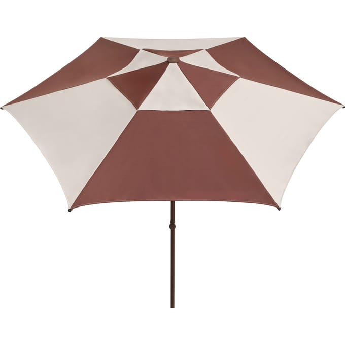 HAY Terrazza parasol - HAYTerrazzaOffwhiteburgundy - Ø300 x H170-235 cm
