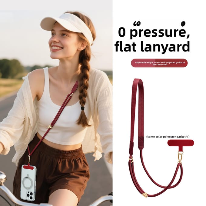 Lanière de téléphone portable Dopamine à span oblique, bandoulière large rétractable antivol et anti-perte