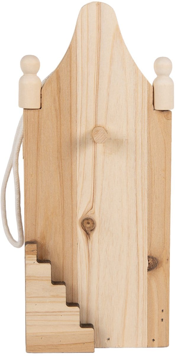 Clayre & Eef Vogelvoederhuisje 10x11x23 cm Bruin Hout