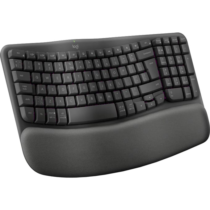 Logitech Wave Keys - Draadloos Toetsenbord - Ergonomisch - Qwerty - Grafiet