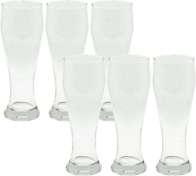 Set van 6 Bierglazen voor Tarwebier (0.5 Liter) - Professionele Kwaliteit
