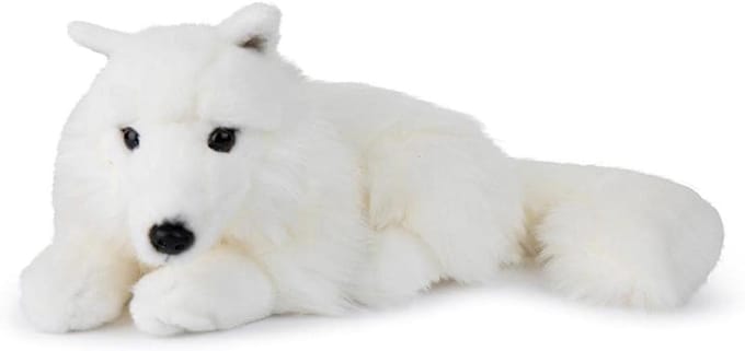 Pluche vos - Knuffel dier - Kamer decoratie - Levensecht ontwerp - 25 cm - Wit