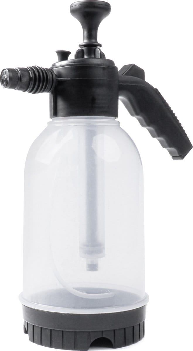 AMiO Professionele Handmatige Foam Spuit Drukschuimer Pomp met 2 Sproeikoppen (2 Liter)