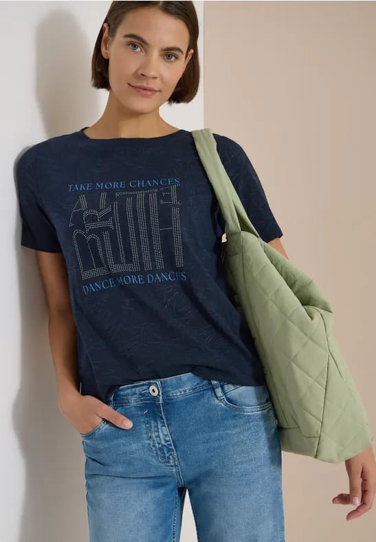 Shirt met burn-out look
