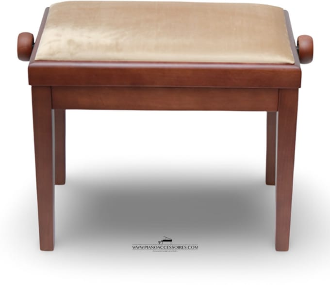 Pianobank GPPD Model 3 Walnoot, crème stofzitting
