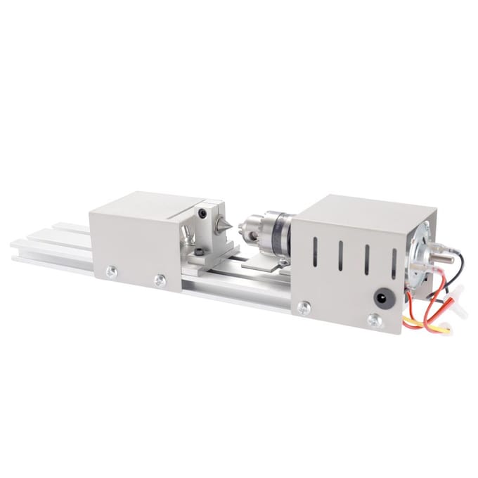 Kralen slijp- en polijstmachine Mini draaibank DIY houtbewerking ambacht roterende machine US Plug white