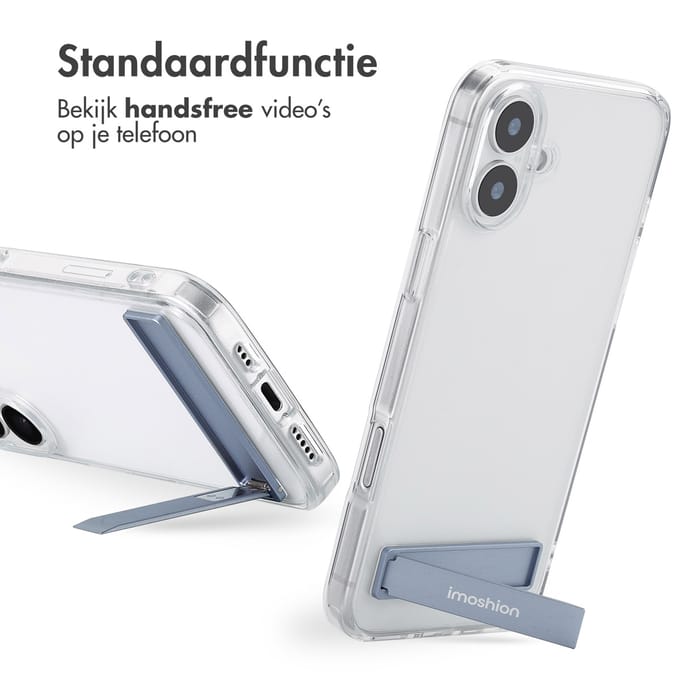 imoshion Hoesje - Geschikt voor Apple iPhone 16 Plus - Stand Backcover - Transparant