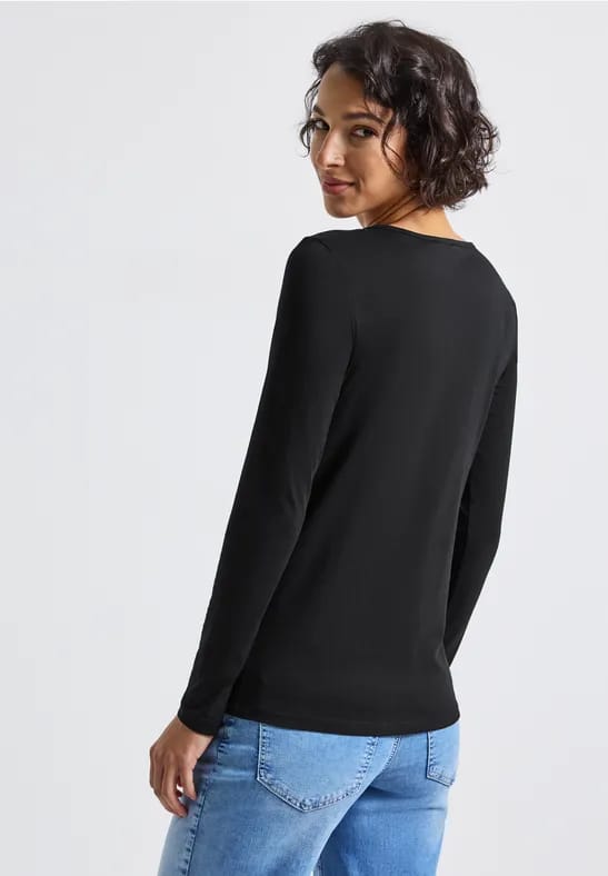 Basic shirt met lange mouwen