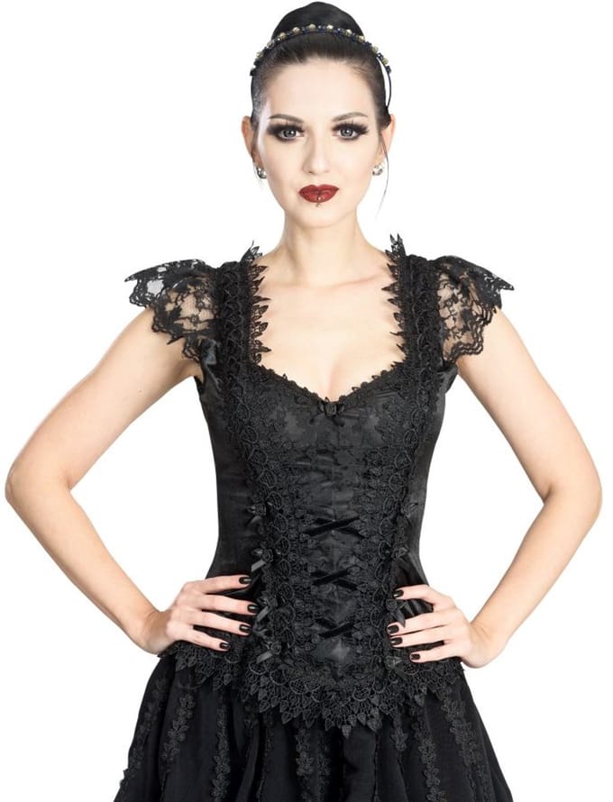 Sinister - 1296 Mouwloze top - XS - Zwart