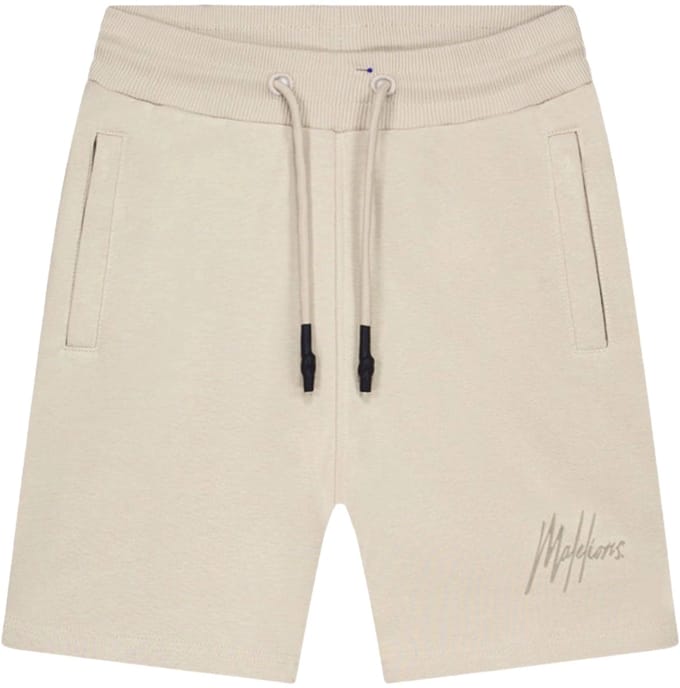 Malelions striped signature short in de kleur ecru.