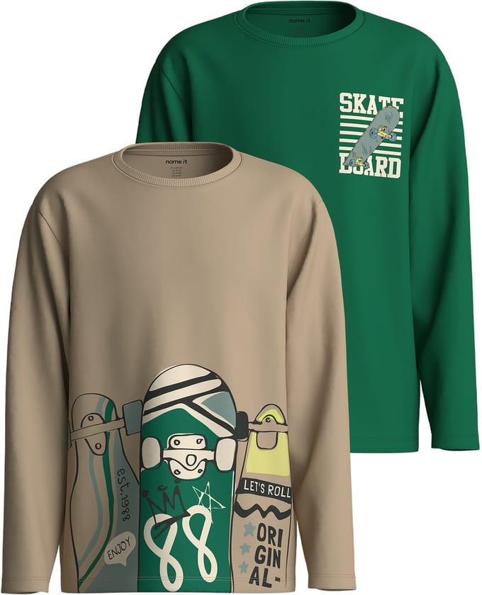 NAME IT - NKMVELDO 2P LS NREG TOP - Jongens - Lange mouwen shirts
