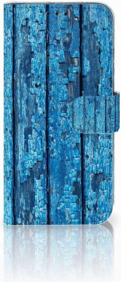 Honor 10 Lite Book Style Case Wood Blue