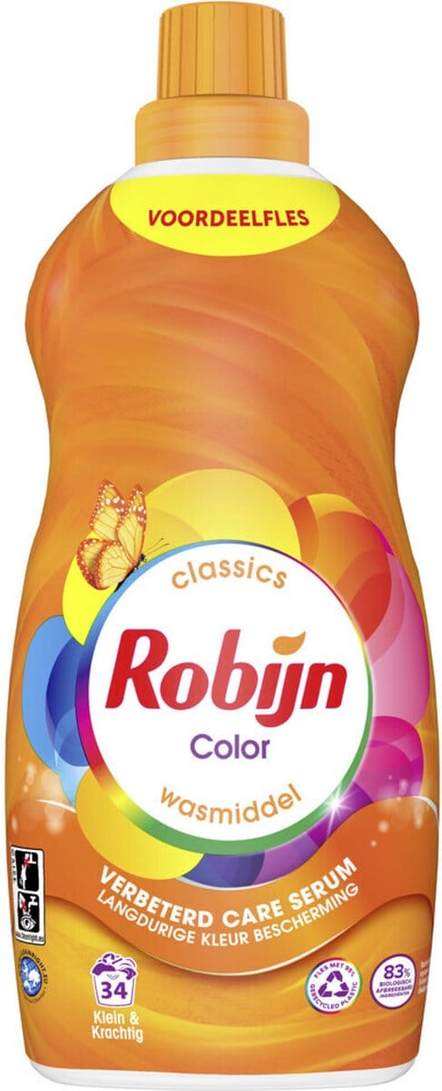 Robijn Klein & Krachtig Wasmiddel Color 34 Wasbeurten 1,19 liter