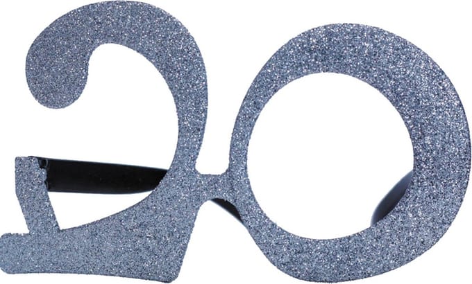 PARTYPRO - 20 jaar glitter bril