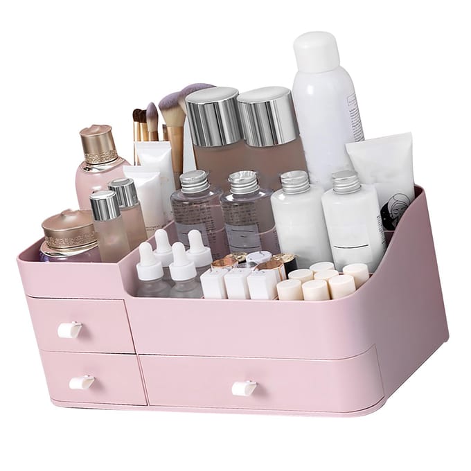 Make-up Organizer met Lades Cosmetische Opbergcontainer Plastic Displayhouder voor Penselen gray