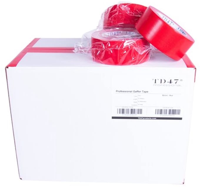 TD47 Professional Gaffa Tape 50mm x 25m Rood (Doos 30 Rollen)