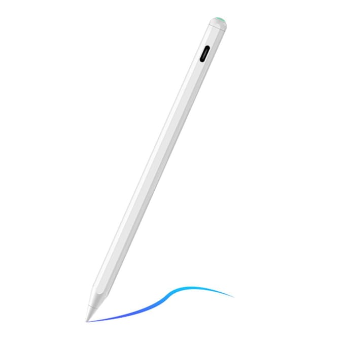 Capacitieve Pen Compatibel Met iPad Handschriftpen met Magnetisch Opladen Tablet Tekenpotlood A wit