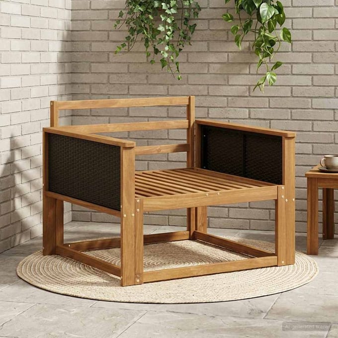 vidaXL - Buiten - Midden - Sofa - Naturel
