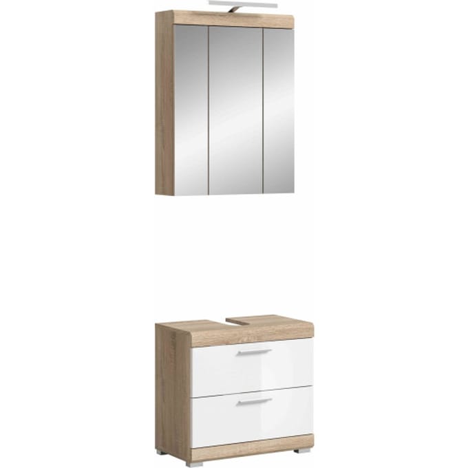 Lambada badkamercombinatie wit hoogglans MDF TZ wit NB - 37x60x191cm
