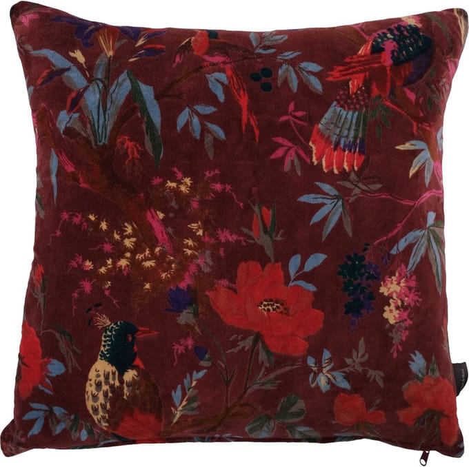 Linen & More- Paradise kussen rood -60x60cm